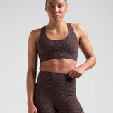 Sculpt Medium Support Sports Bra Leopard Brown