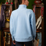 Legacy Piping Detail 1/4 Zip Sweatshirt Soft Blue
