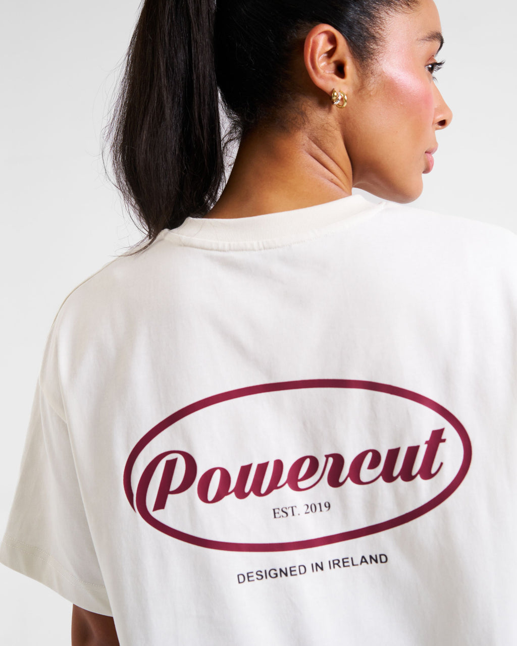 Oversized Printed T-Shirt Coconut Milk