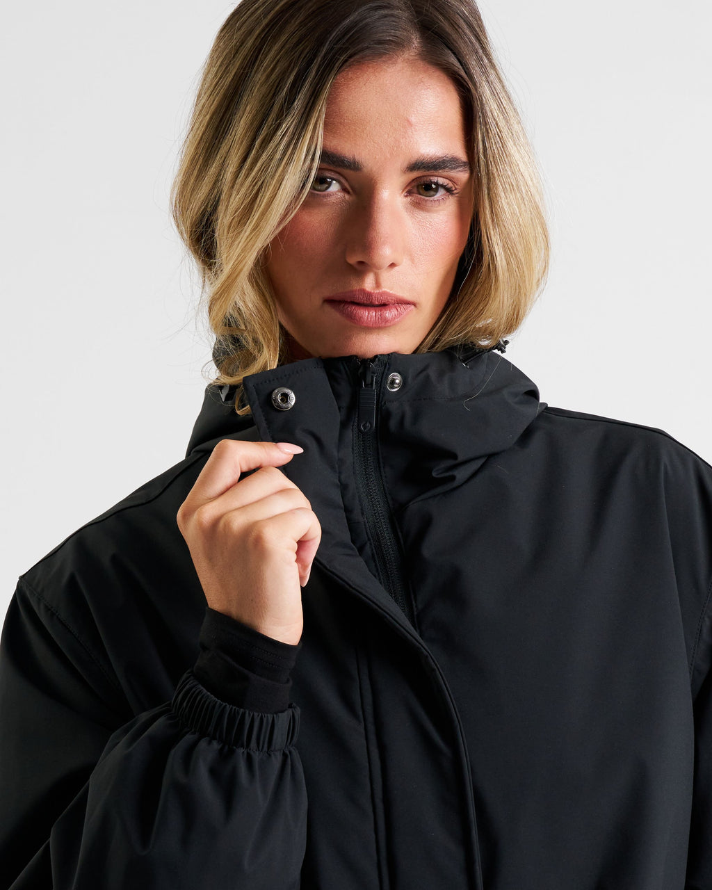 Outsider Showerproof Long Padded Jacket Black