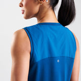 RUNSeries Cropped Tank Blue Opal