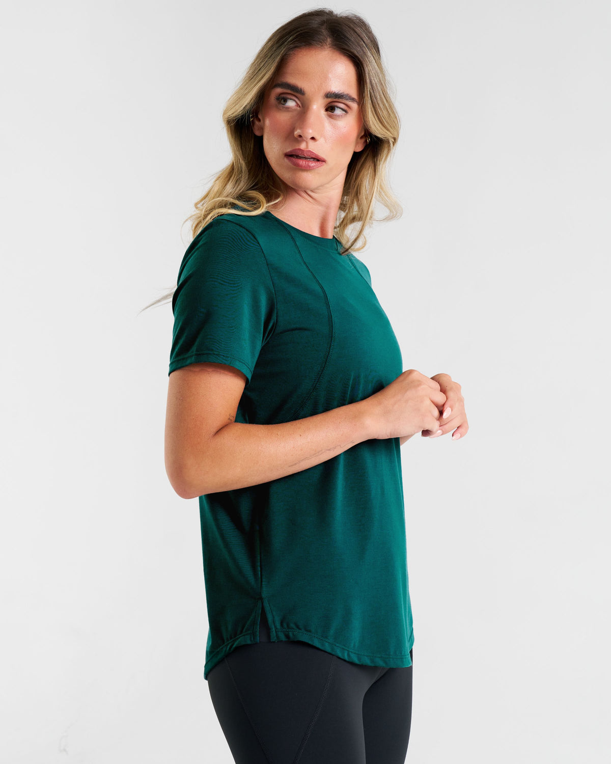 Core Lyocell Blend Active T-Shirt Dark Teal
