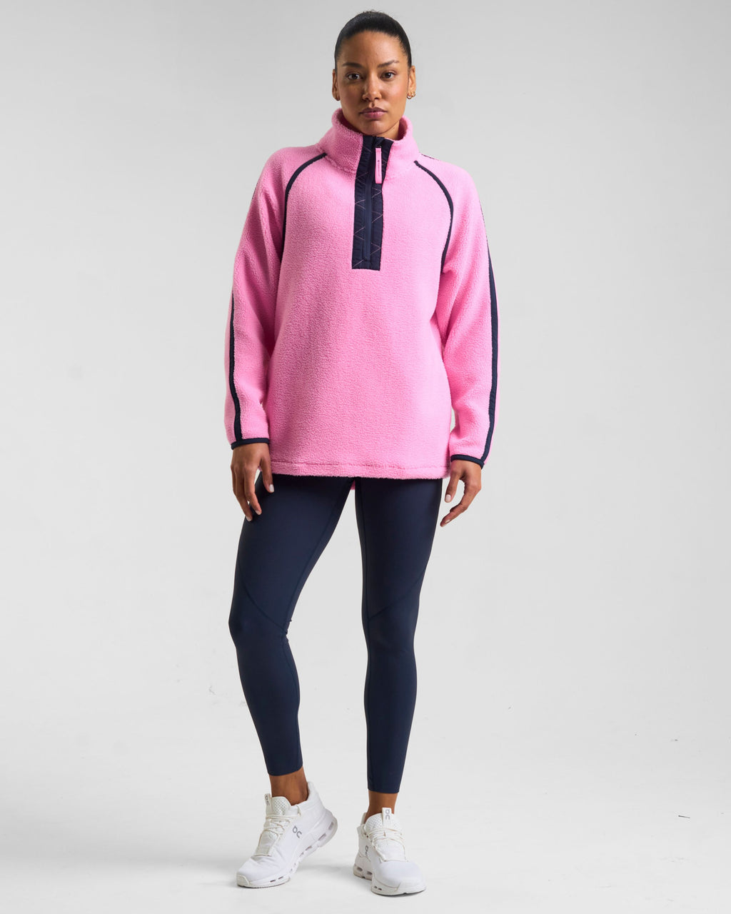Ascend 1/4 Zip Fleece Pink Glow