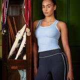 Legacy Piping Detail Tank Top Soft Blue