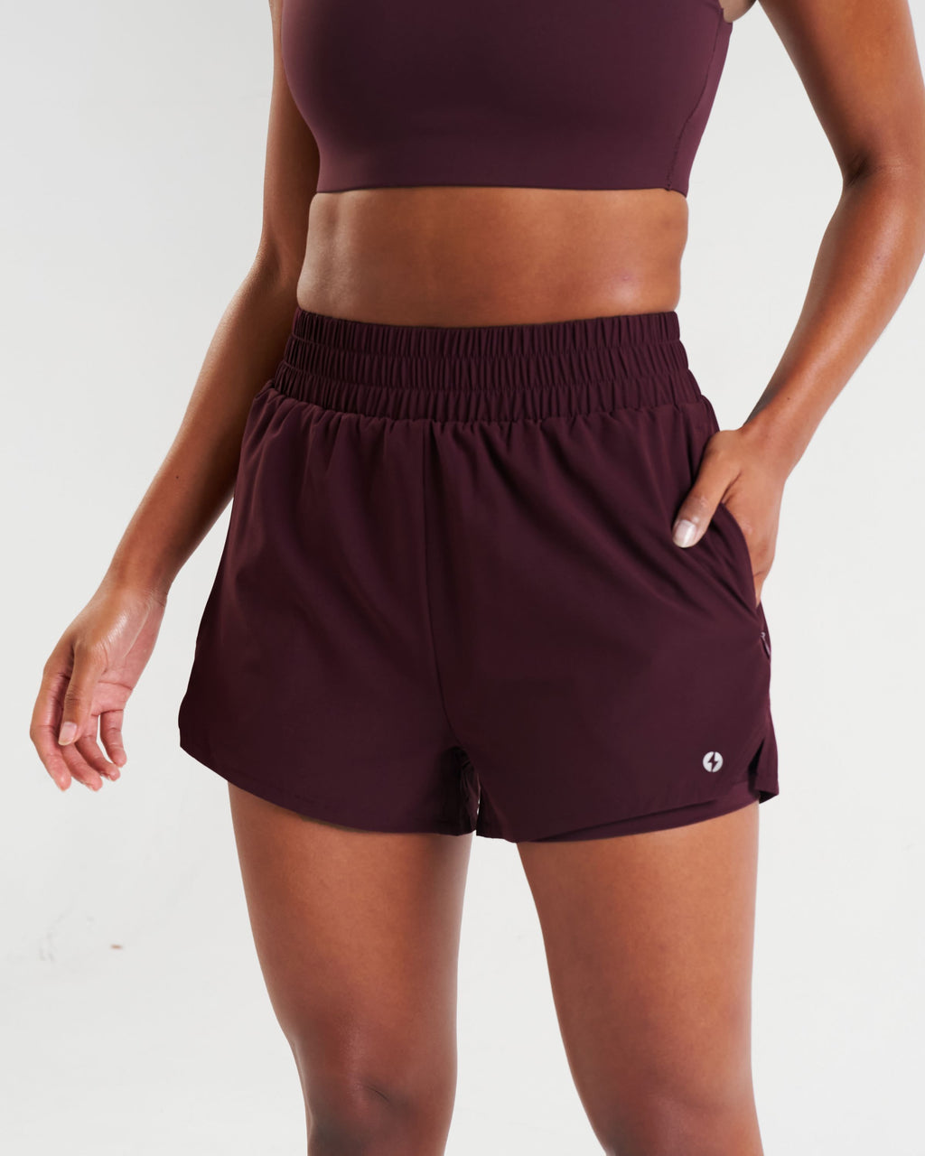 Pace 2-in-1 Performance Shorts Dark Burgundy