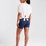 Core Lyocell Blend Tie Back T-Shirt Coconut Milk
