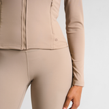 All-Day-Wear Zip Up Jacket Sandy Taupe