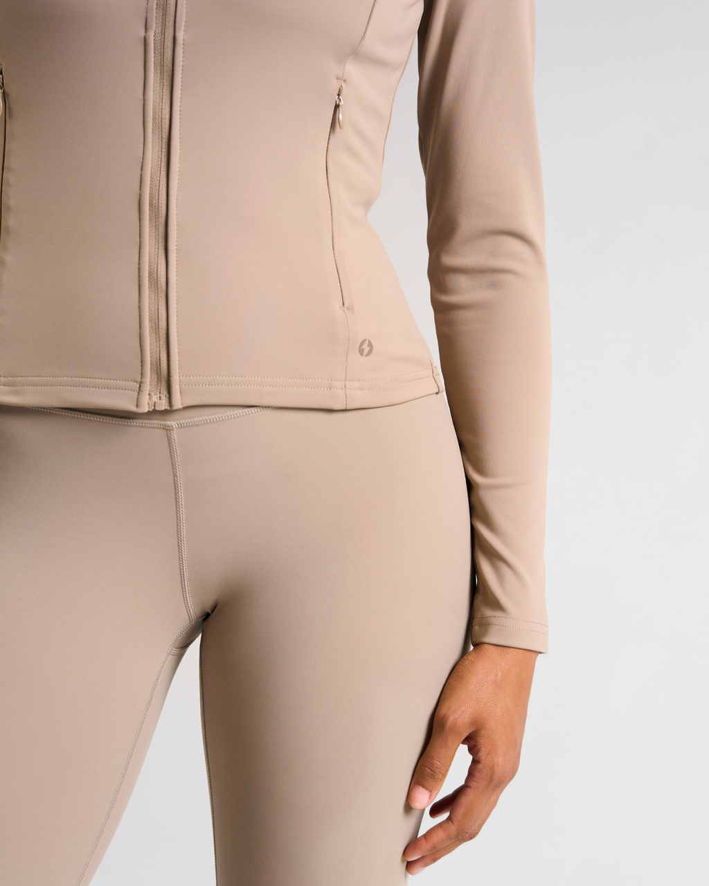 All-Day-Wear Zip Up Jacket Sandy Taupe