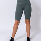 ELEVATE Super High Waisted Sage Green Cycling Shorts