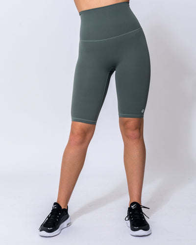ELEVATE Super High Waisted Sage Green Cycling Shorts