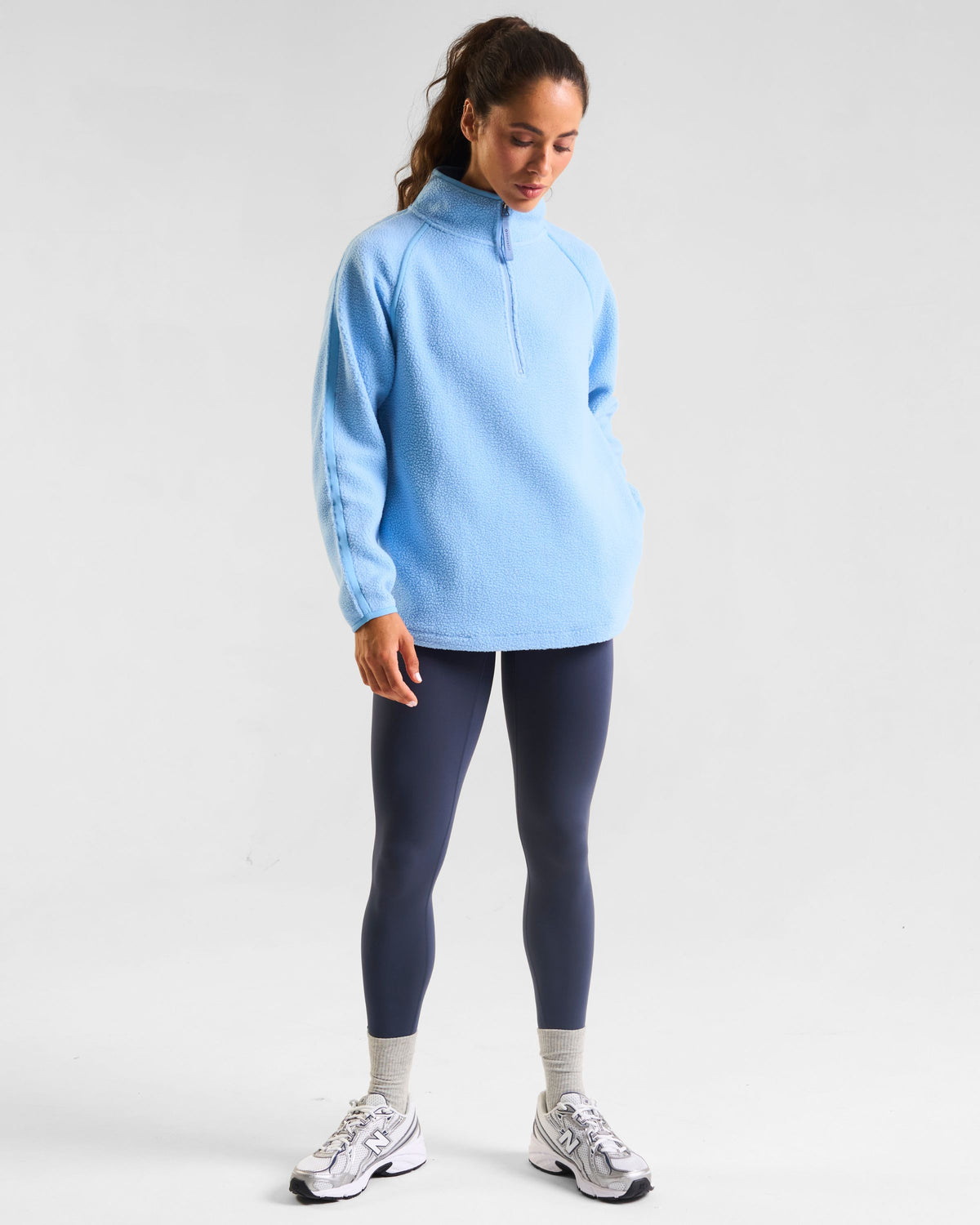 Ascend 1/4 Zip Fleece Cloud Blue
