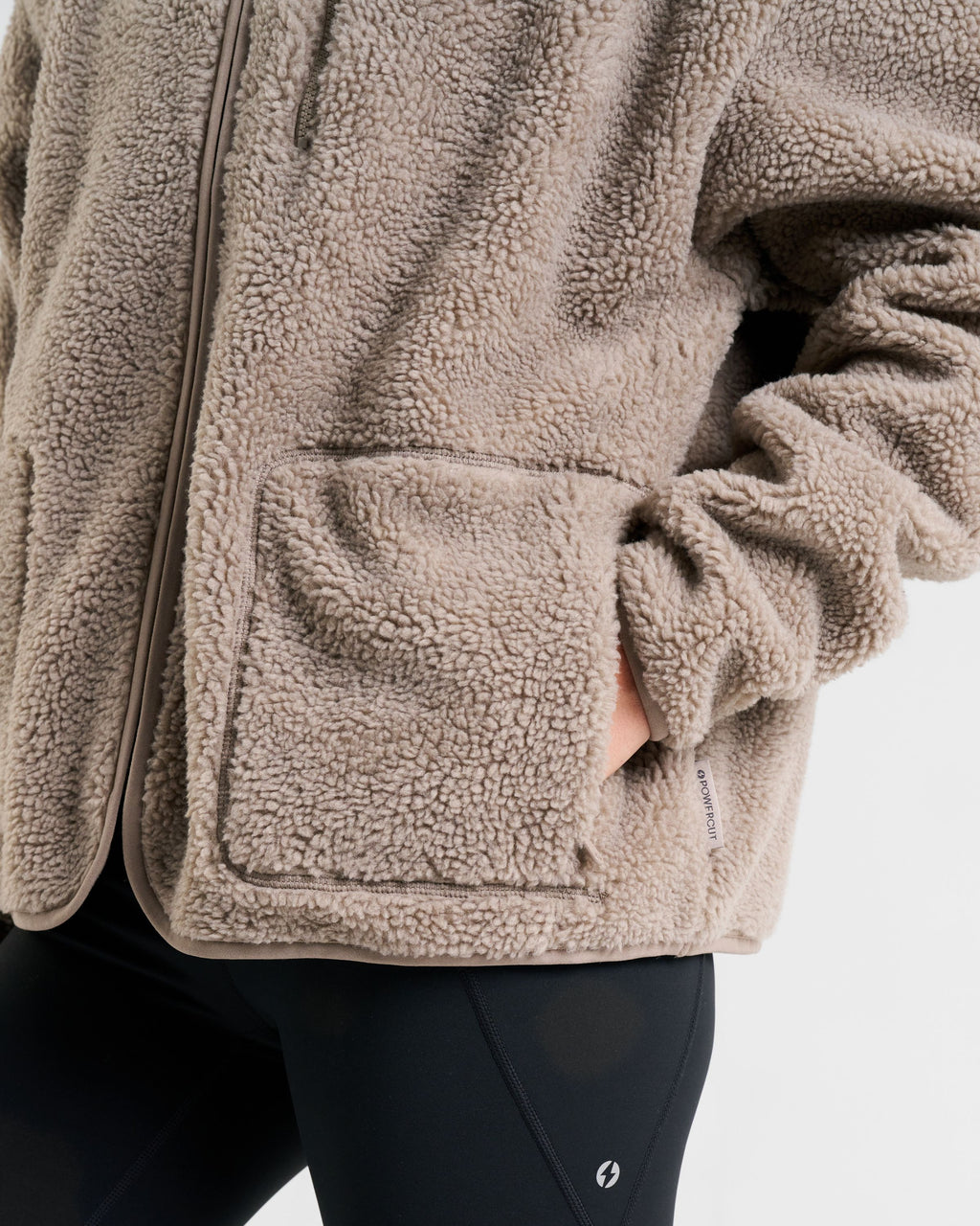 Summit Zip Through Borg Fleece Lunar Stone