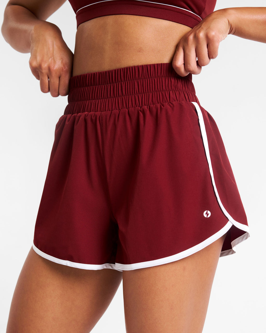 Legacy Binding Detail Track Shorts Cabernet