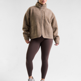 Summit Zip Through Borg Fleece Oat