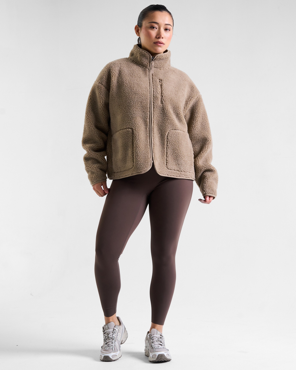 Summit Zip Through Borg Fleece Oat