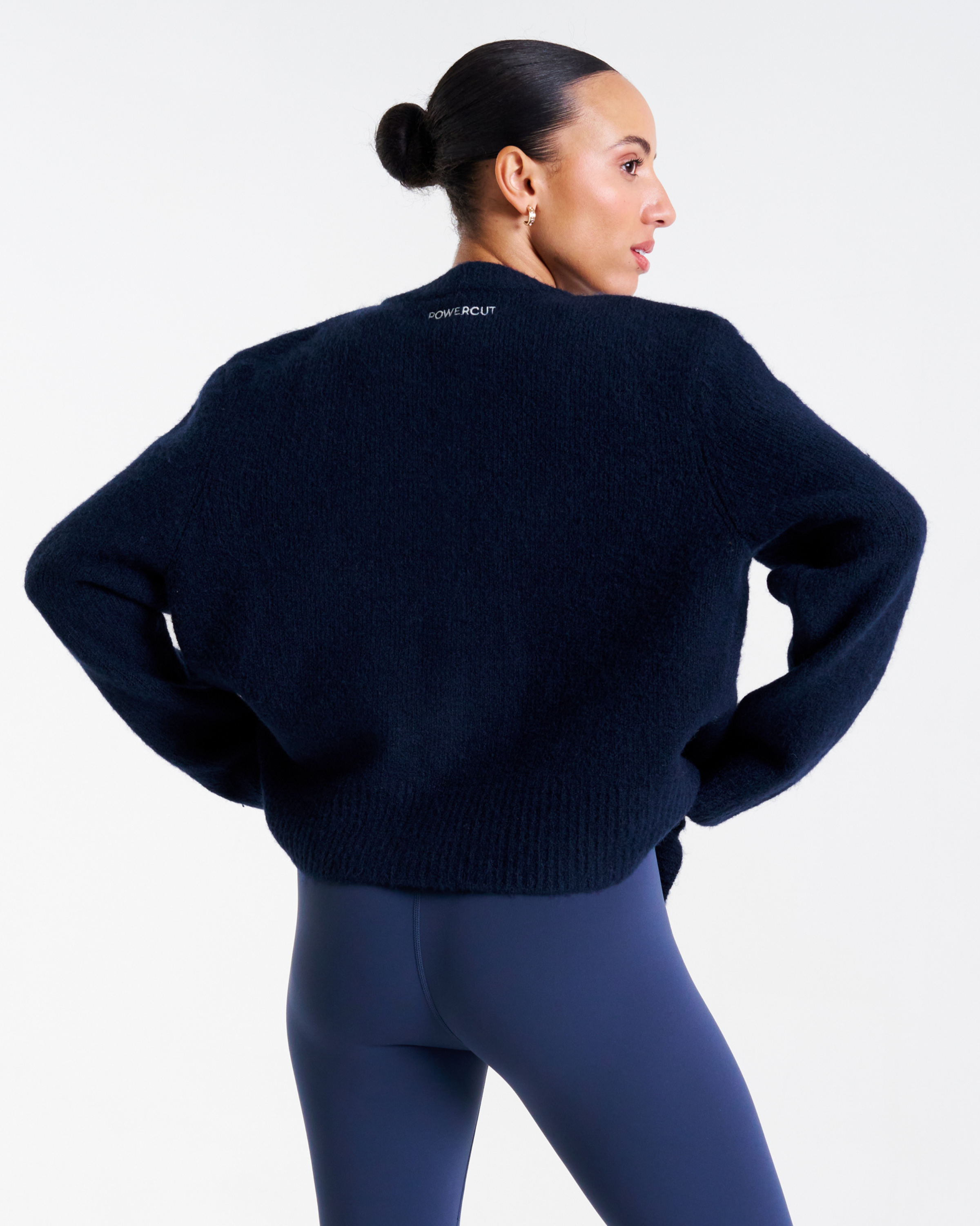 SoftKnit Button Up Cardigan Deep Navy