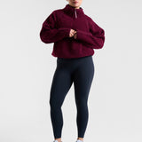 Rise Half-Zip Borg Fleece Cherry Lacquer