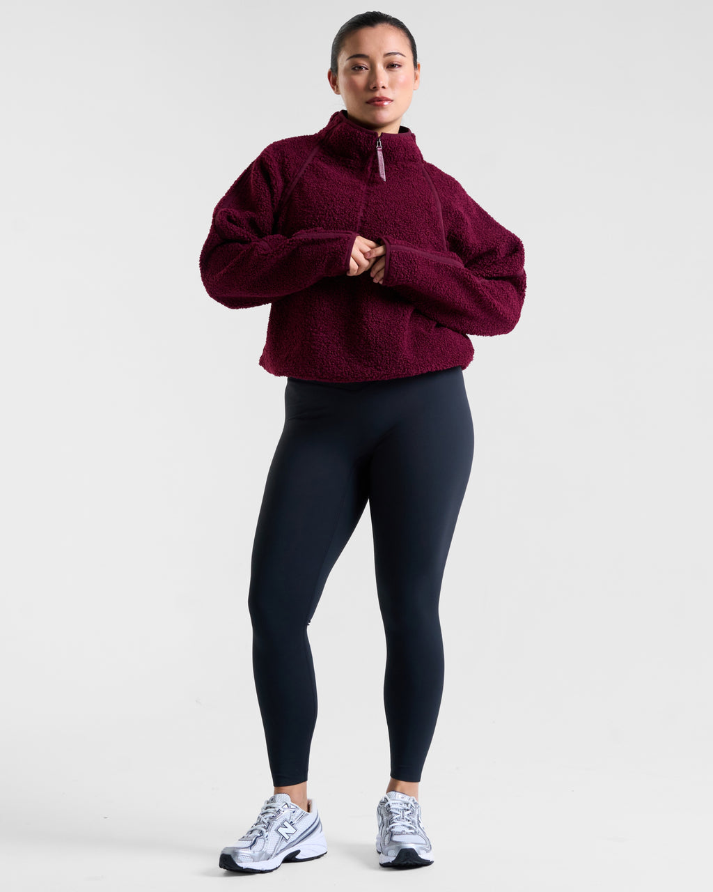 Rise Half-Zip Borg Fleece Cherry Lacquer