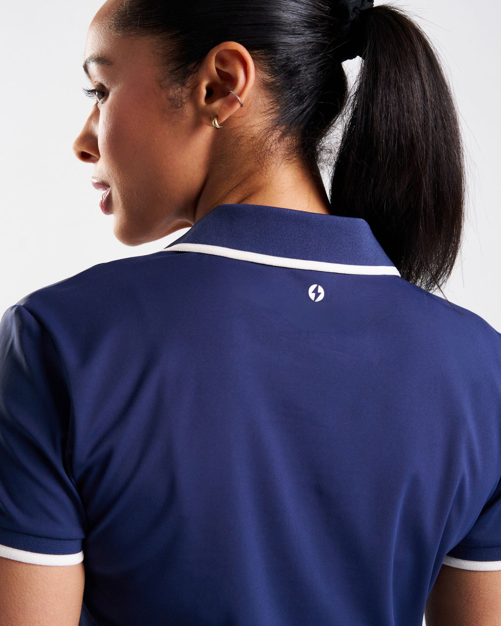 Court Short-Sleeved Polo Shirt Retro Navy