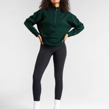 All-Day-Wear Half Zip Sweatshirt Heritage Green