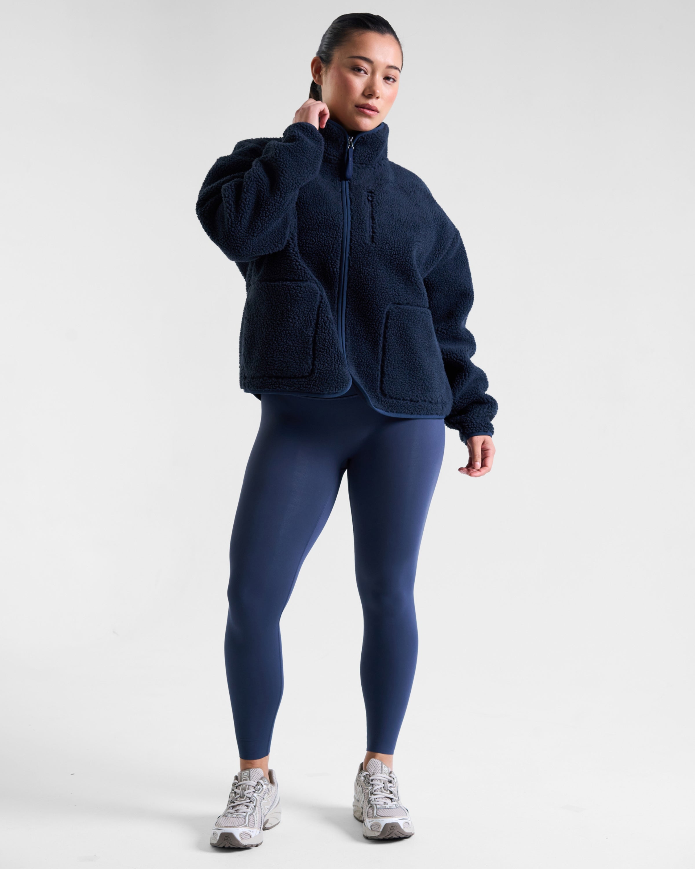 Summit Zip Through Borg Fleece Outerspace Navy