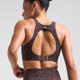 Sculpt Medium Support Sports Bra Leopard Brown