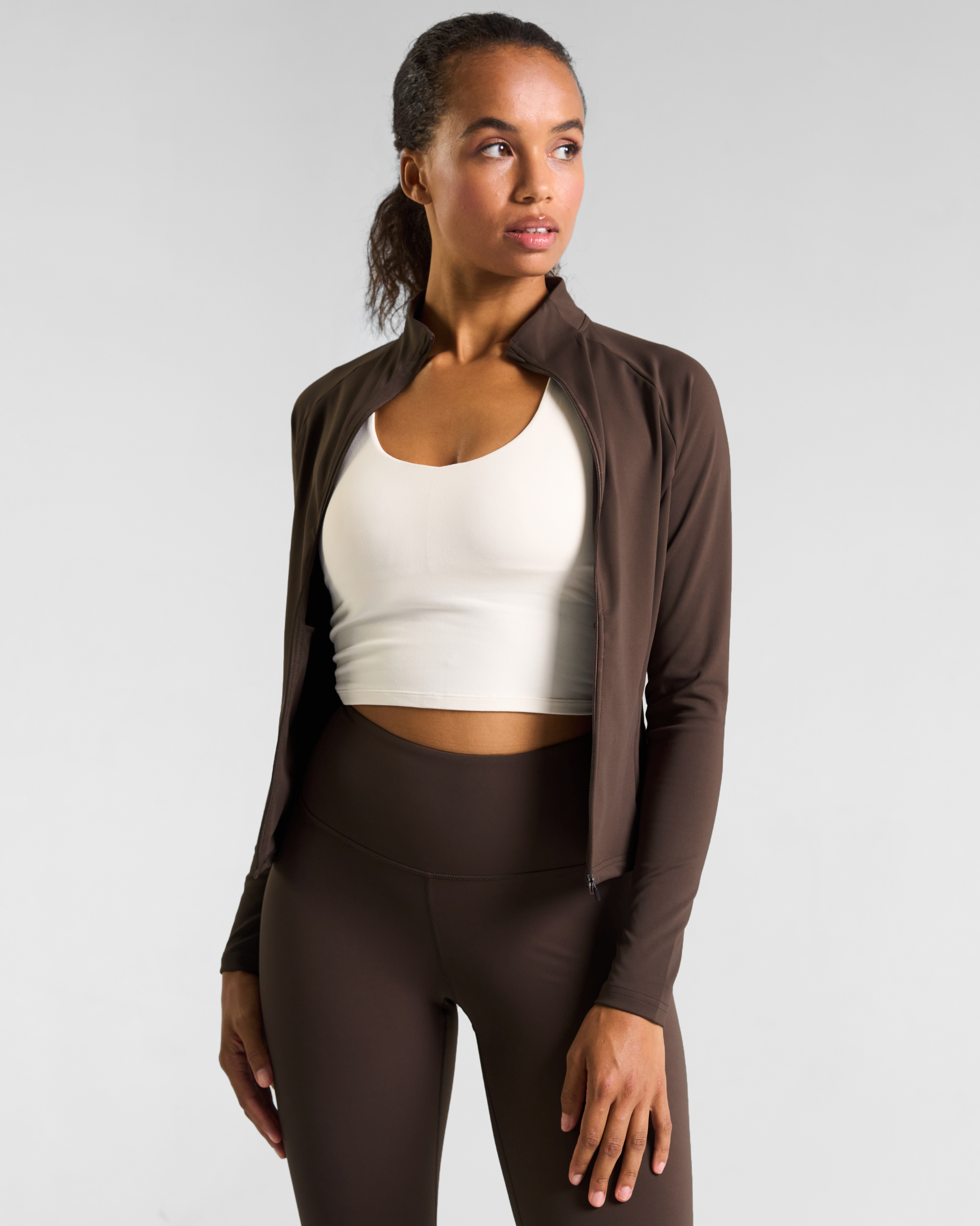 All-Day-Wear Zip Up Jacket Espresso