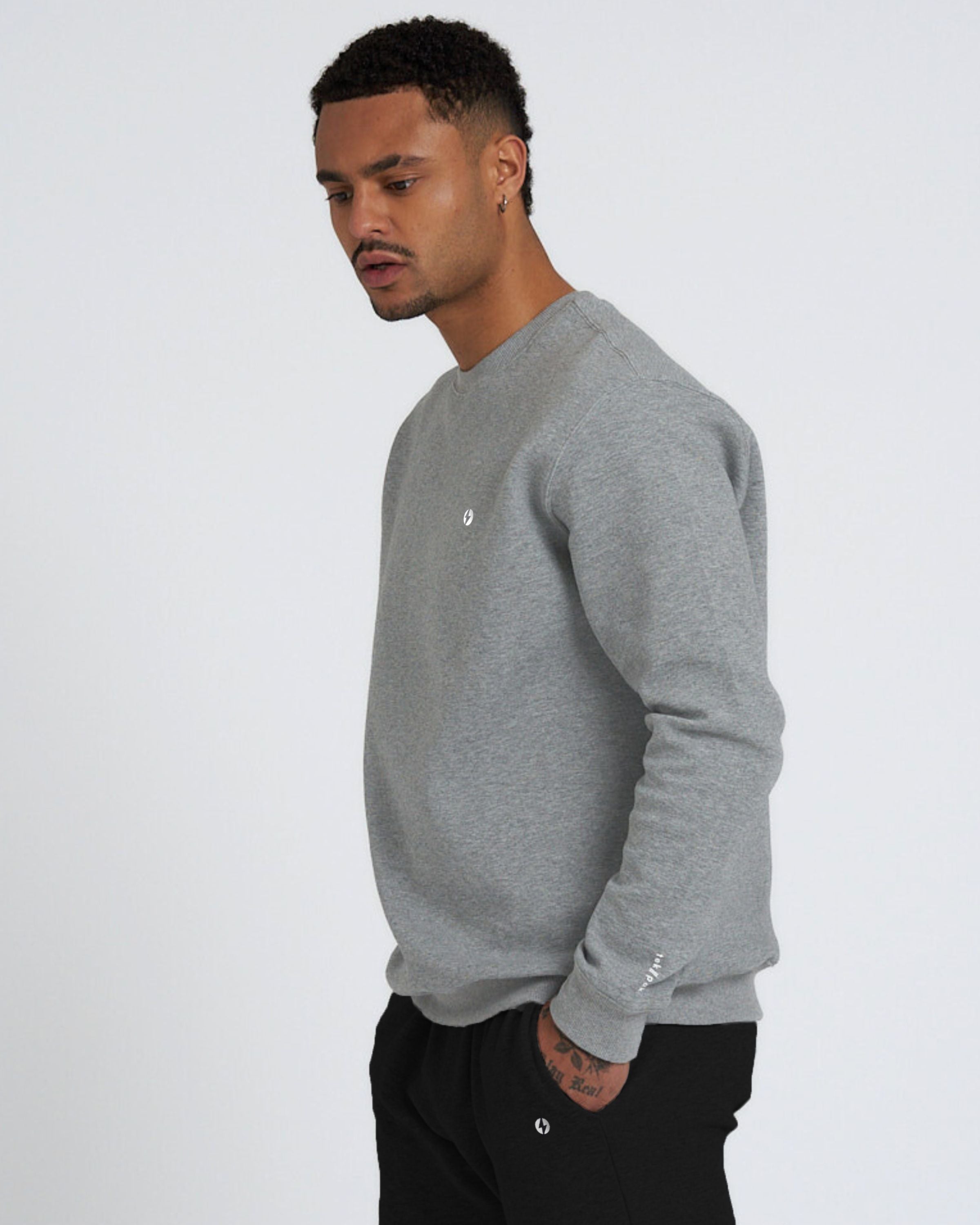 tek//pak Men's Crew Neck Grey Marl