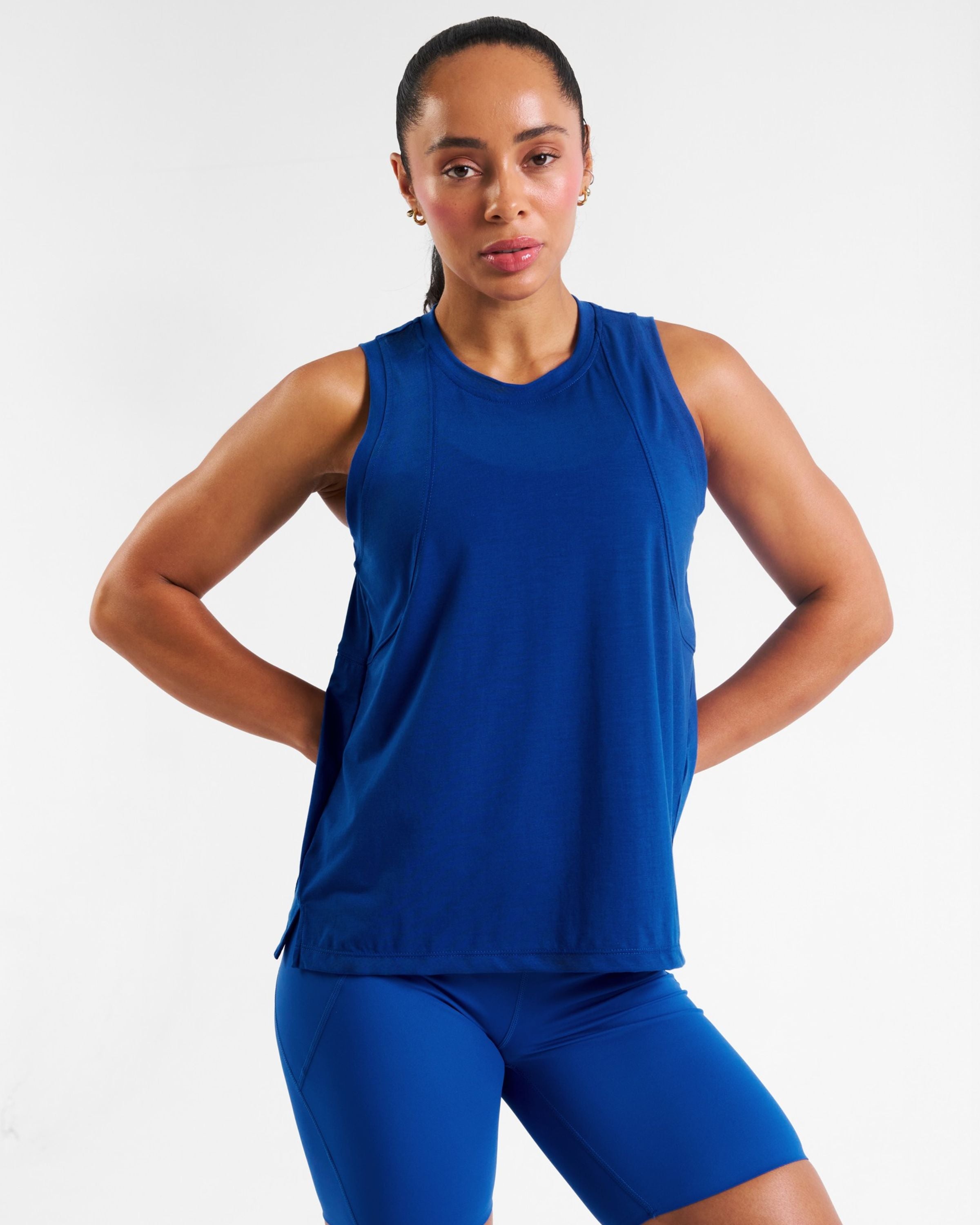 Core Lyocell Blend Active Vest Cobalt Blue
