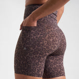 Sculpt High-Waisted 6" Shorts Leopard Brown
