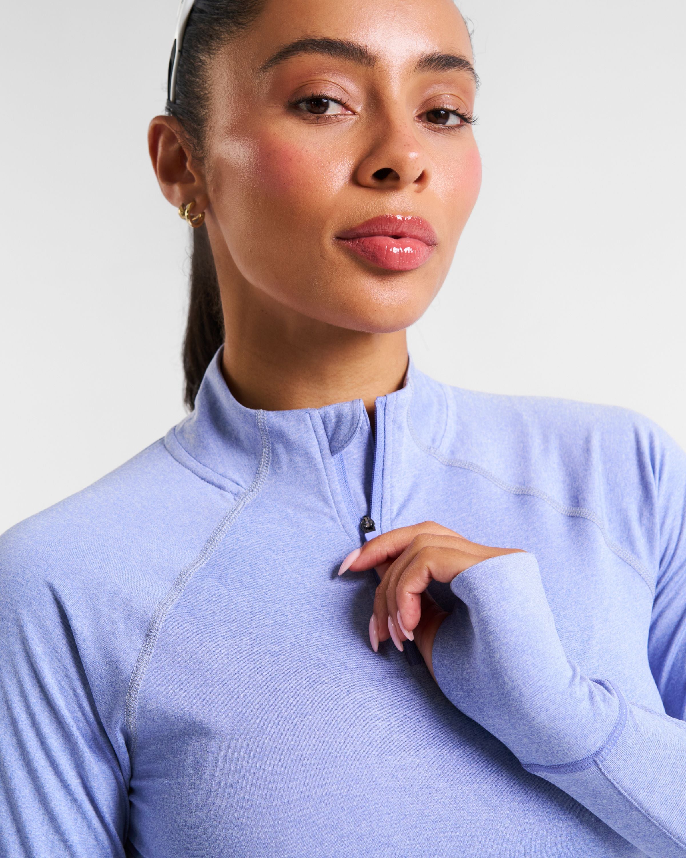 Pace Quarter Zip Top Lavender Dusk