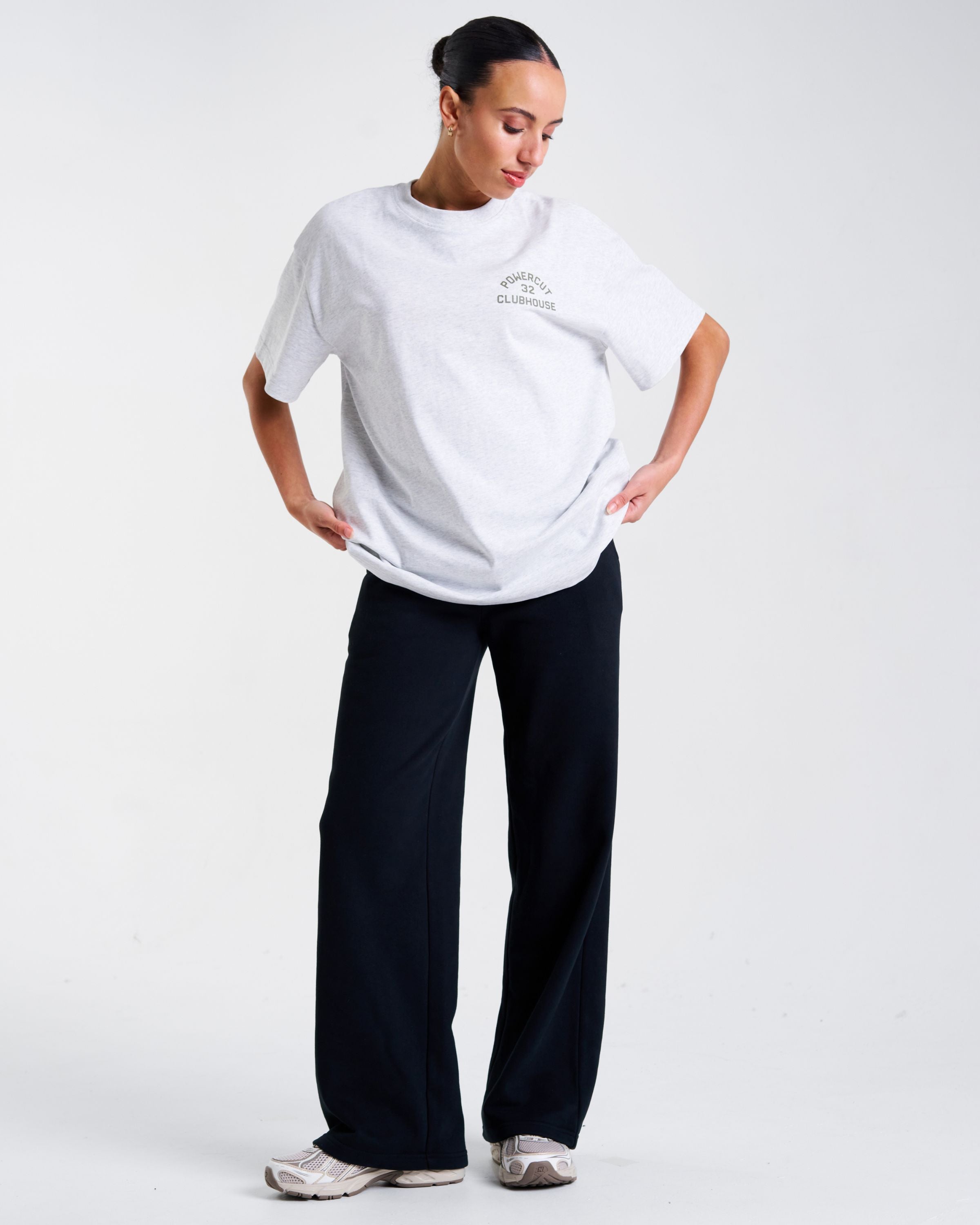 Clubhouse Relaxed Straight Leg Joggers Washed Black