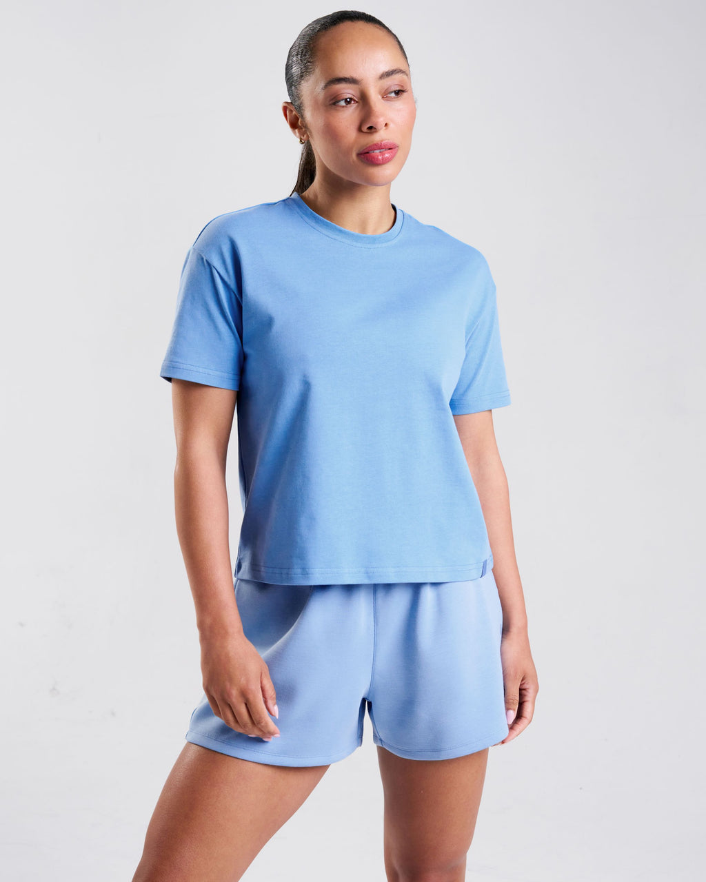 All-Day-Wear High-Rise Shorts Sky Blue