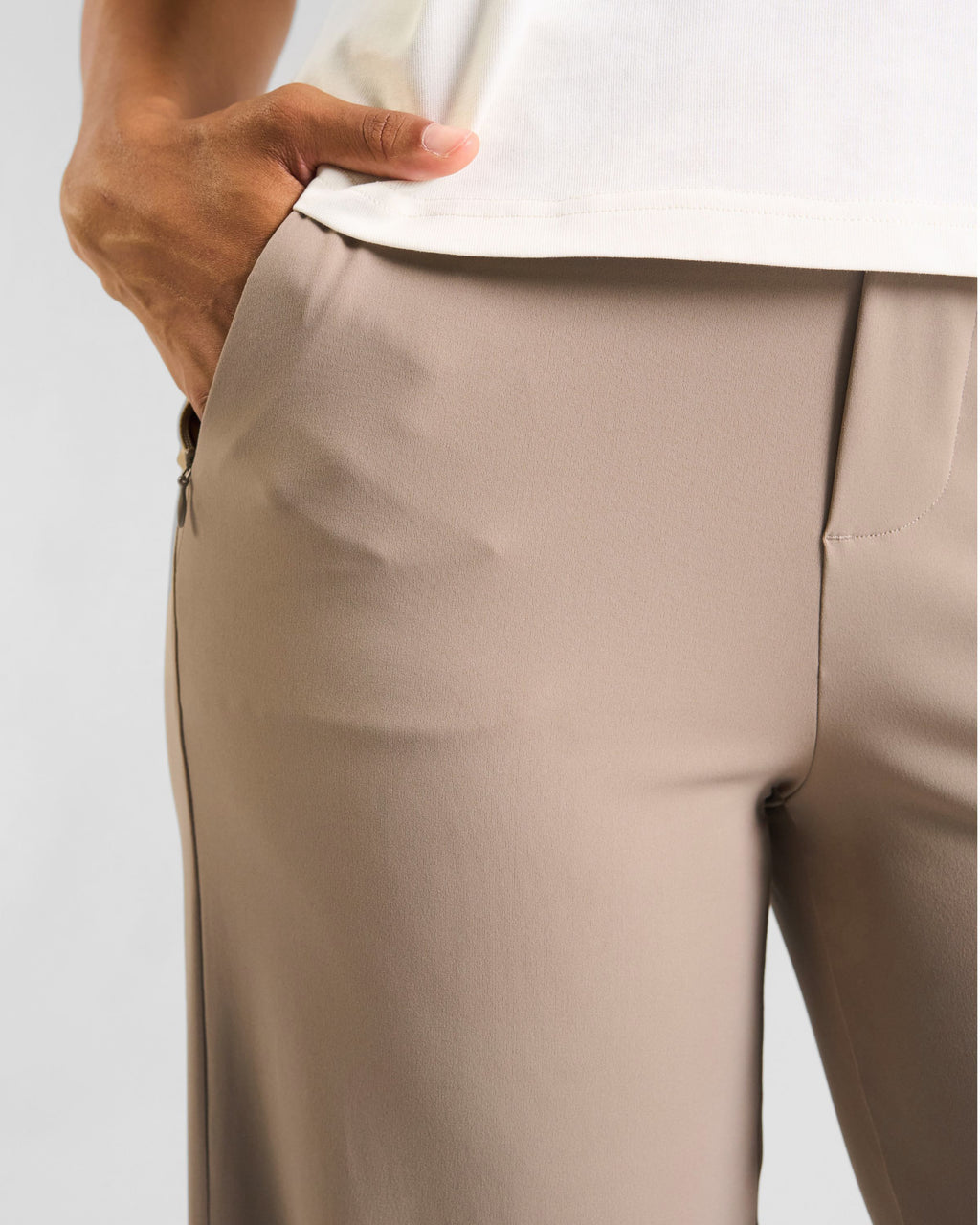 All-Day-Wear Wide Leg Trouser Sandy Taupe