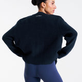 SoftKnit Button Up Cardigan Deep Navy