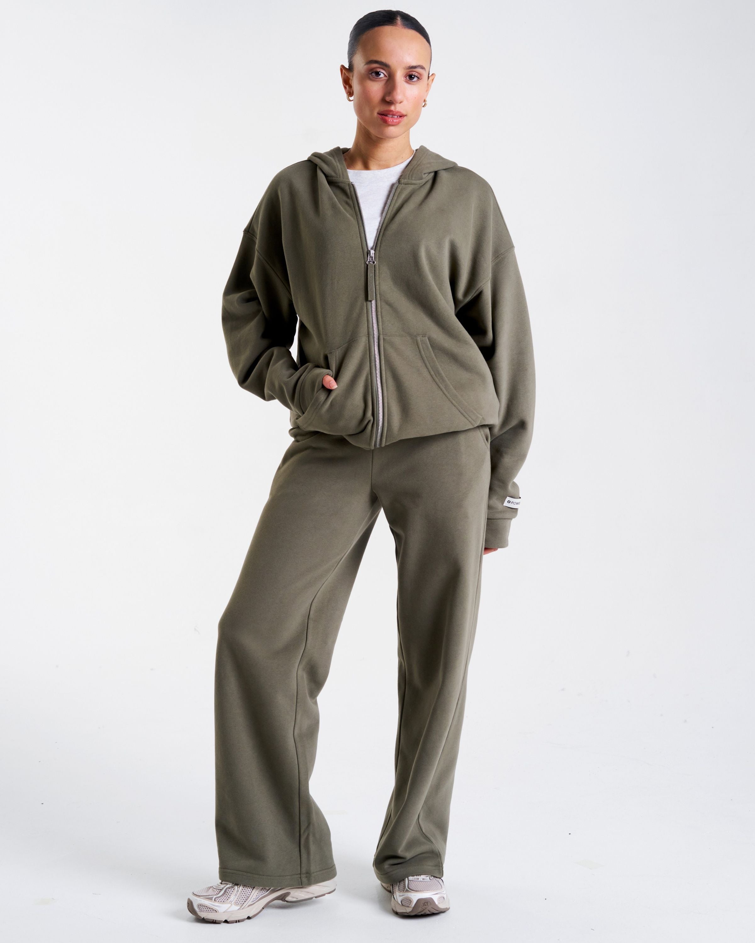 Clubhouse Relaxed Straight Leg Joggers Dusty Olive