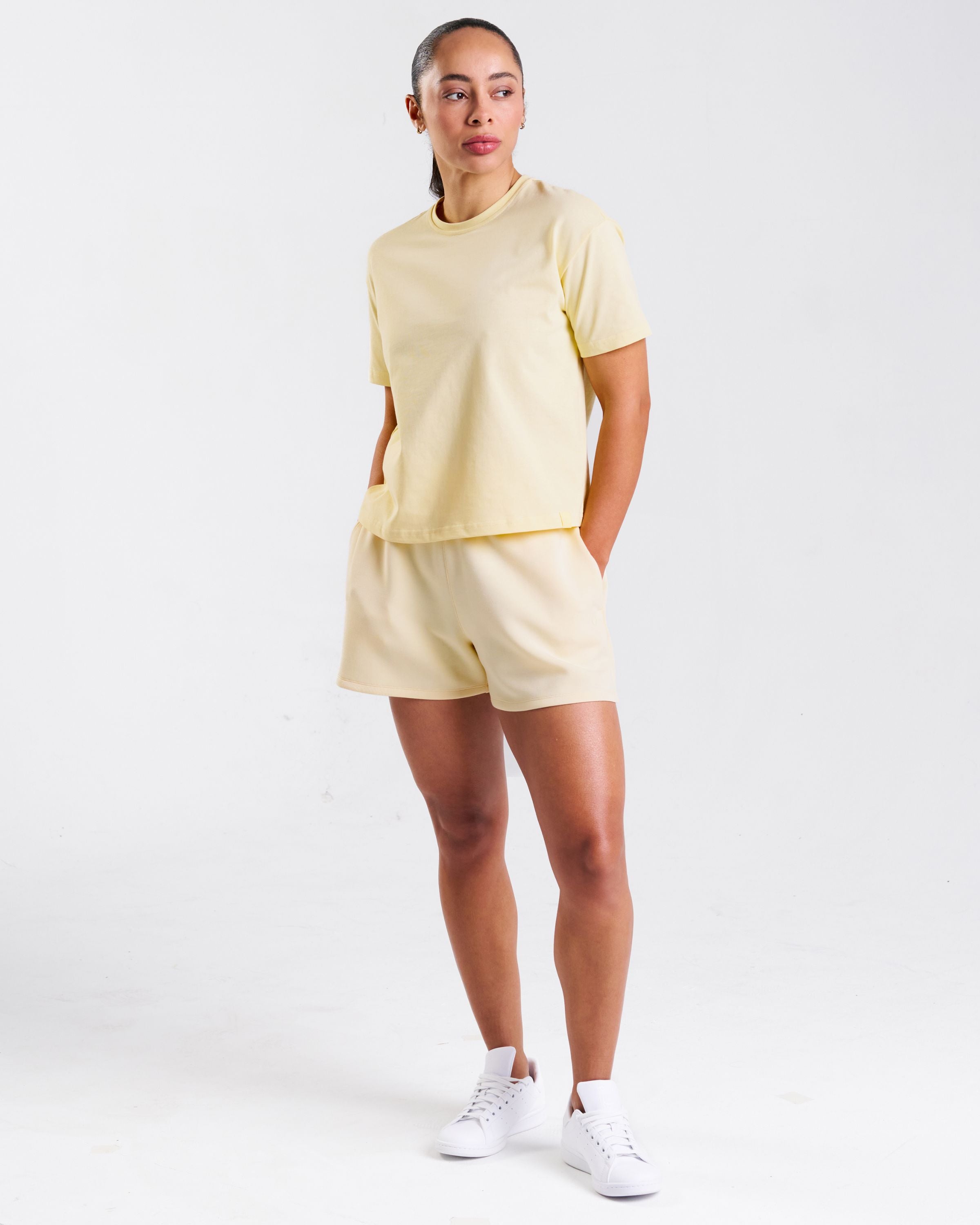 All-Day-Wear High-Rise Shorts Butter Yellow