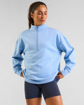 All-Day-Wear Half Zip Sweatshirt Cloud Blue
