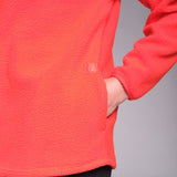 Ascend 1/4 Zip Fleece Bright Red