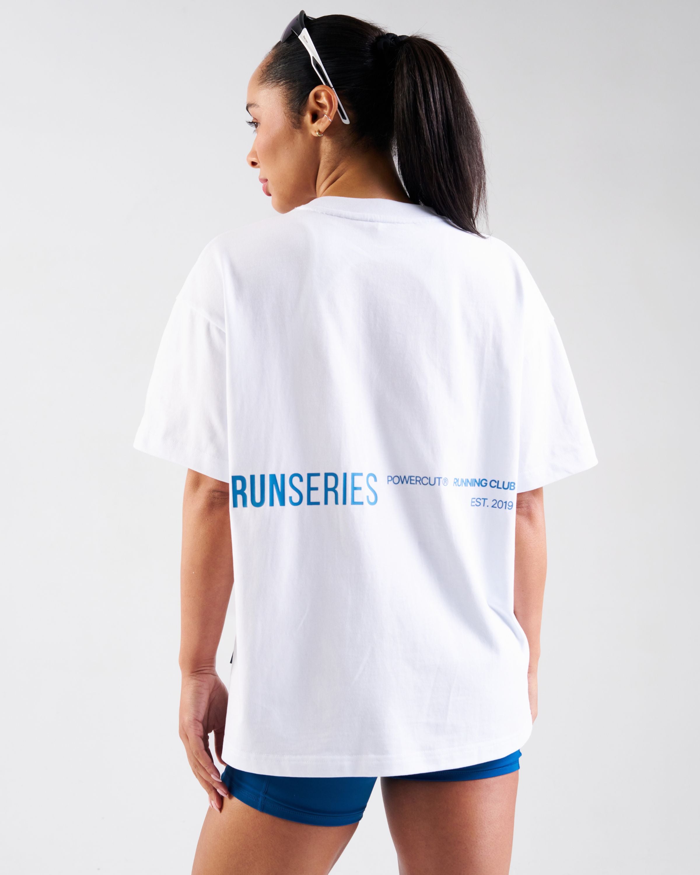 RUNSeries Printed Oversized T-Shirt White