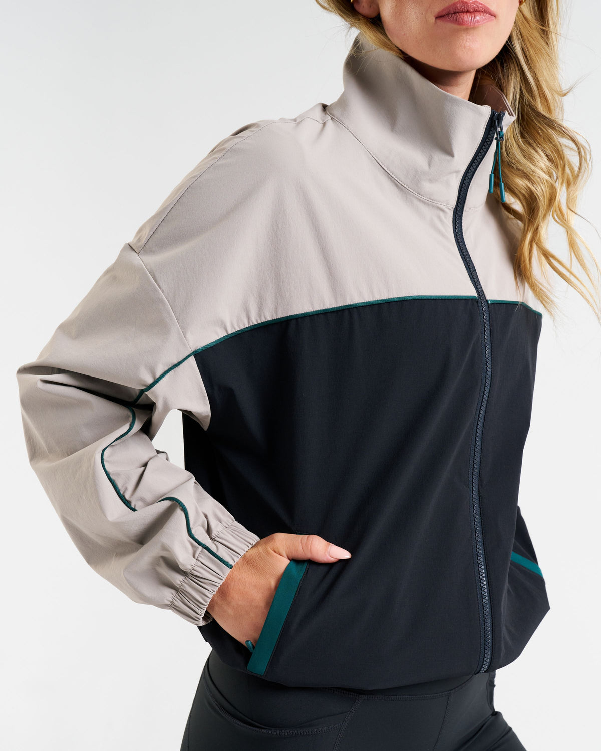 Legacy Piping Detail Woven Track Jacket Stone