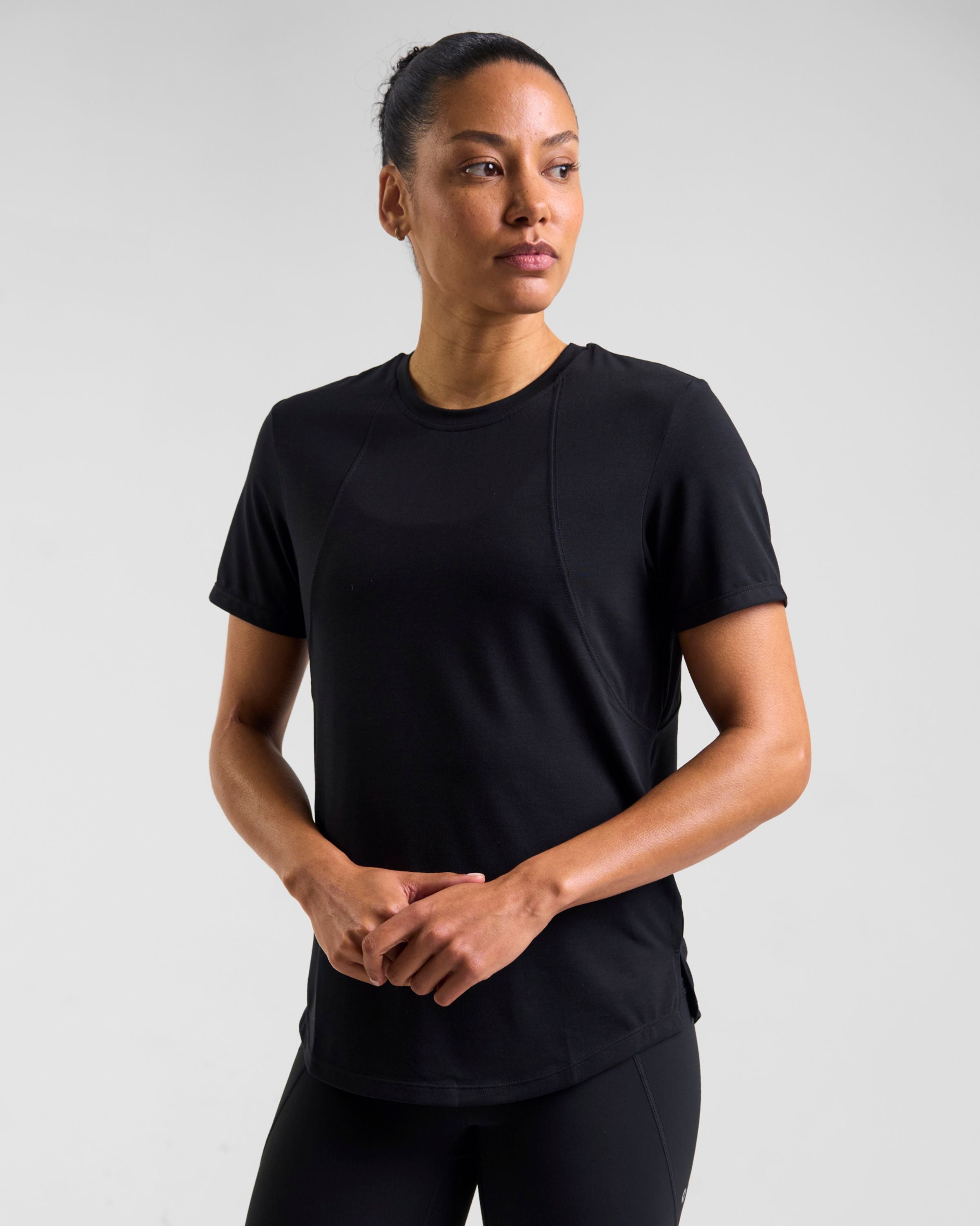 Core Lyocell Blend Active T-Shirt Black