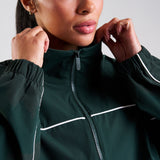 Court Piping Detail Woven Track Jacket Heritage Green