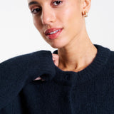 SoftKnit Button Up Cardigan Deep Navy