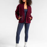 OUTSIDER Zip Up Fleece Cherry Lacquer