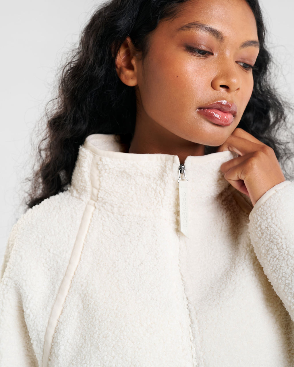 Rise Half Zip Borg Fleece Coconut Milk