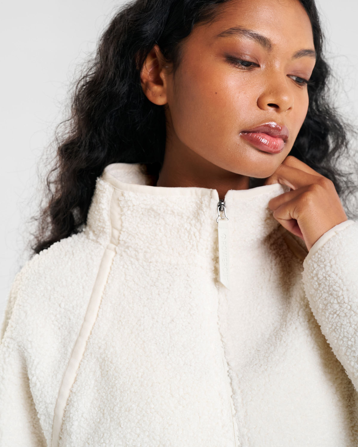 Rise Half Zip Borg Fleece Coconut Milk