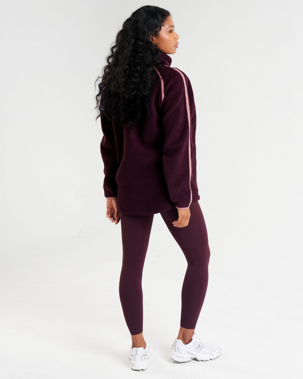 Ascend Quarter Zip Fleece Dark Burgundy