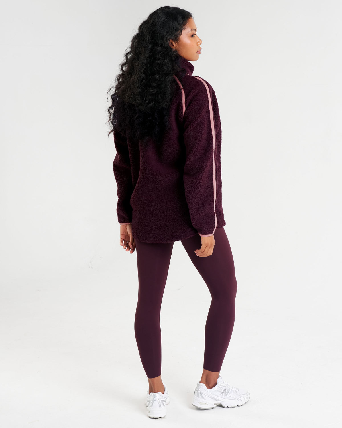 Ascend Quarter Zip Fleece Dark Burgundy
