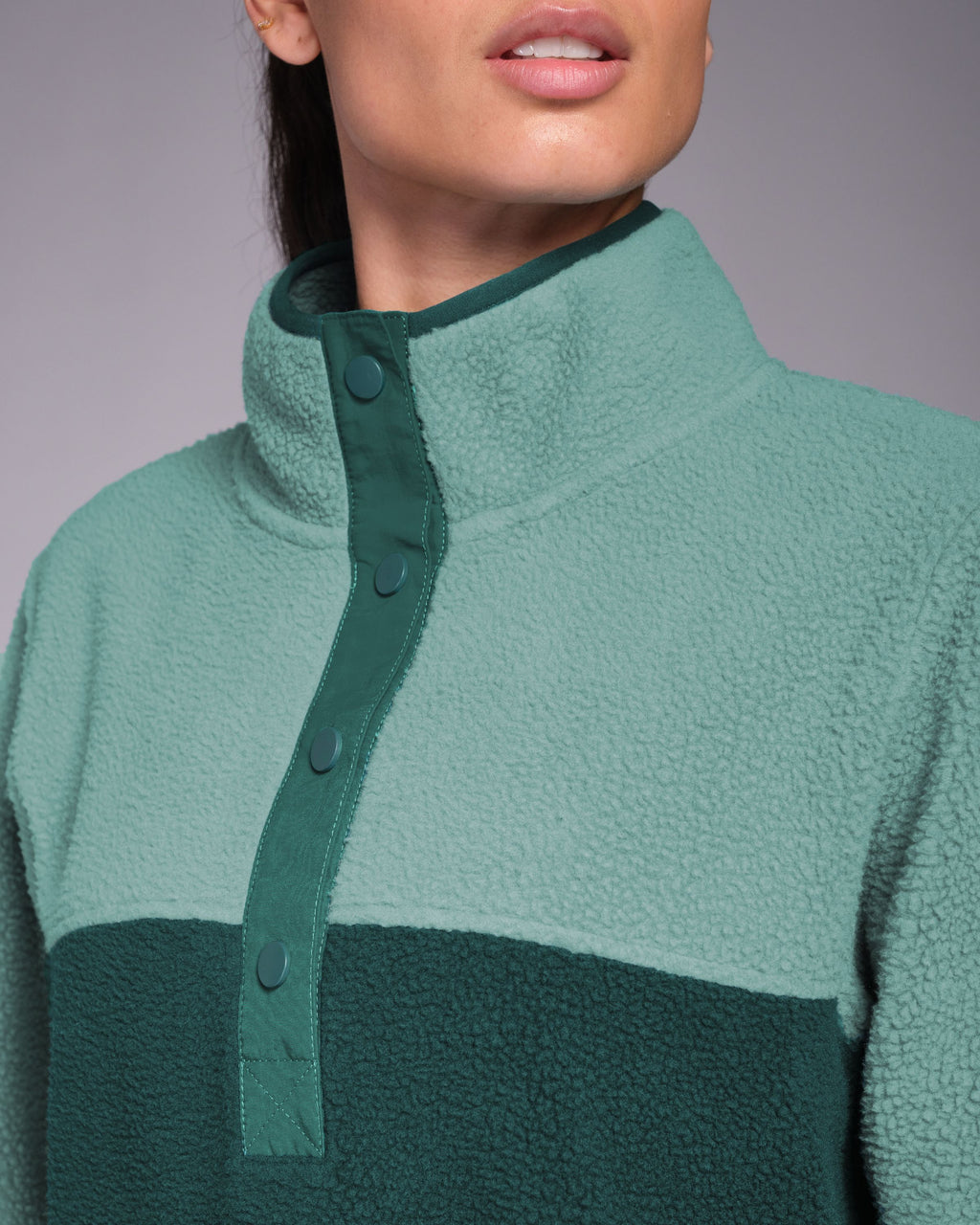 Ascend Half Snap Fleece Dusty Turquoise